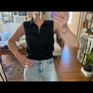 Club Monaco sleeveless collared lightweight sweater
